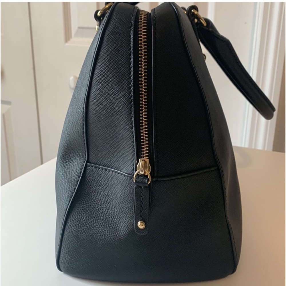 Michael Kors Black Saffiano Leather Large Zip Around Satchel w/Gold Hardware - Picture 9 of 15